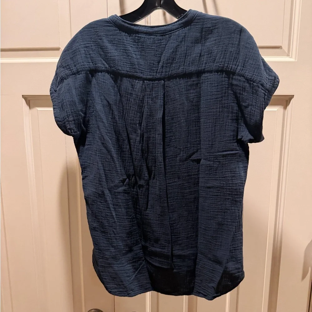 Faherty Dream Cotton Gauze Desmond Top XS - Picture 4 of 4
